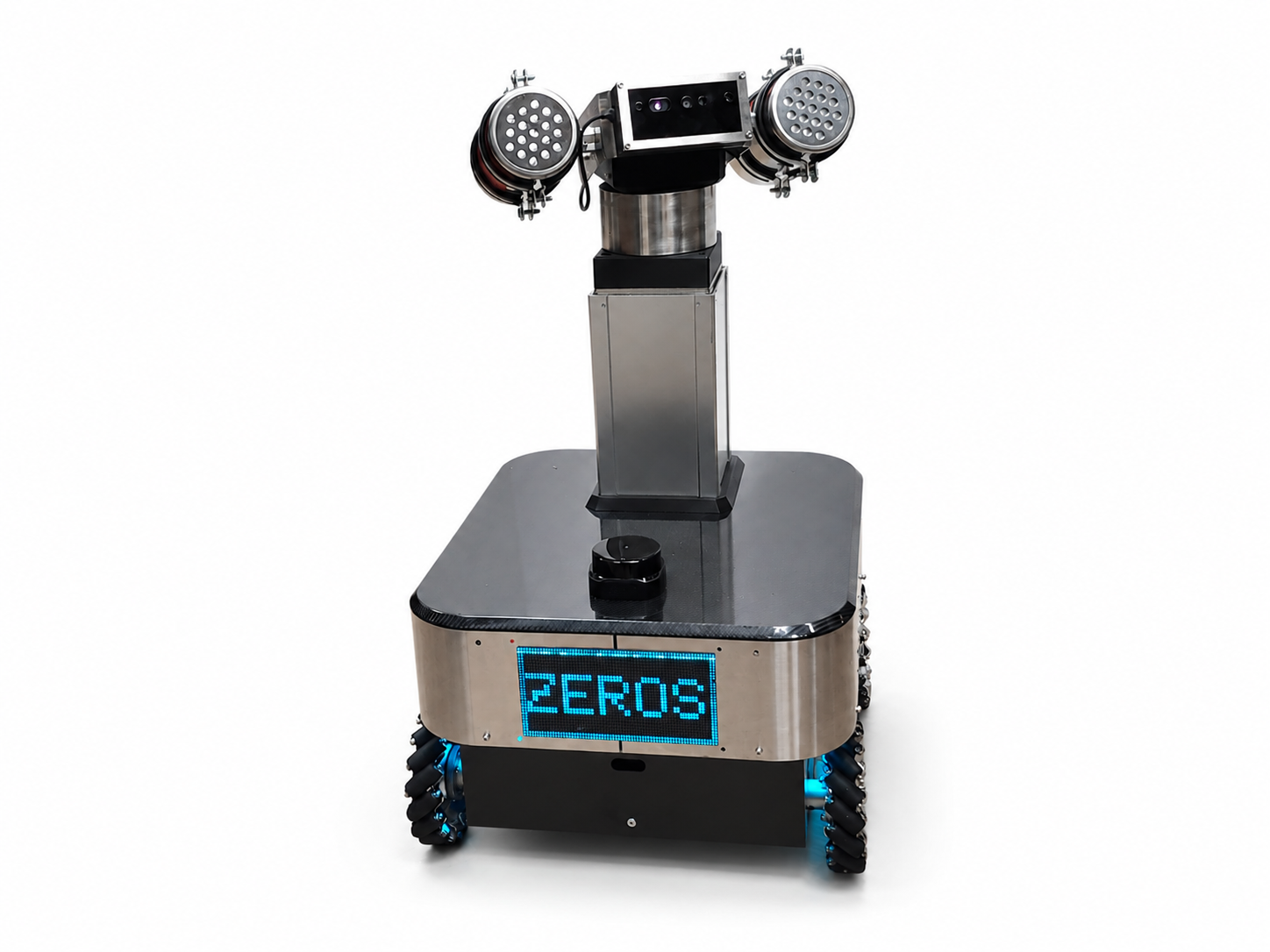 정면에서 촬영한 실제 ZEROS 로봇